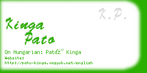 kinga pato business card